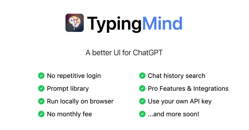 TypingMind - Better UI for ChatGPT